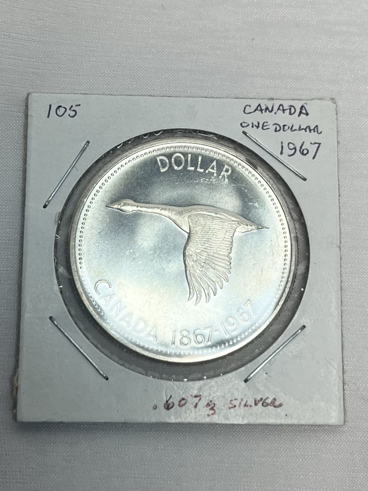 1967 Canada Silver Dollar Goose 80% Silver BU