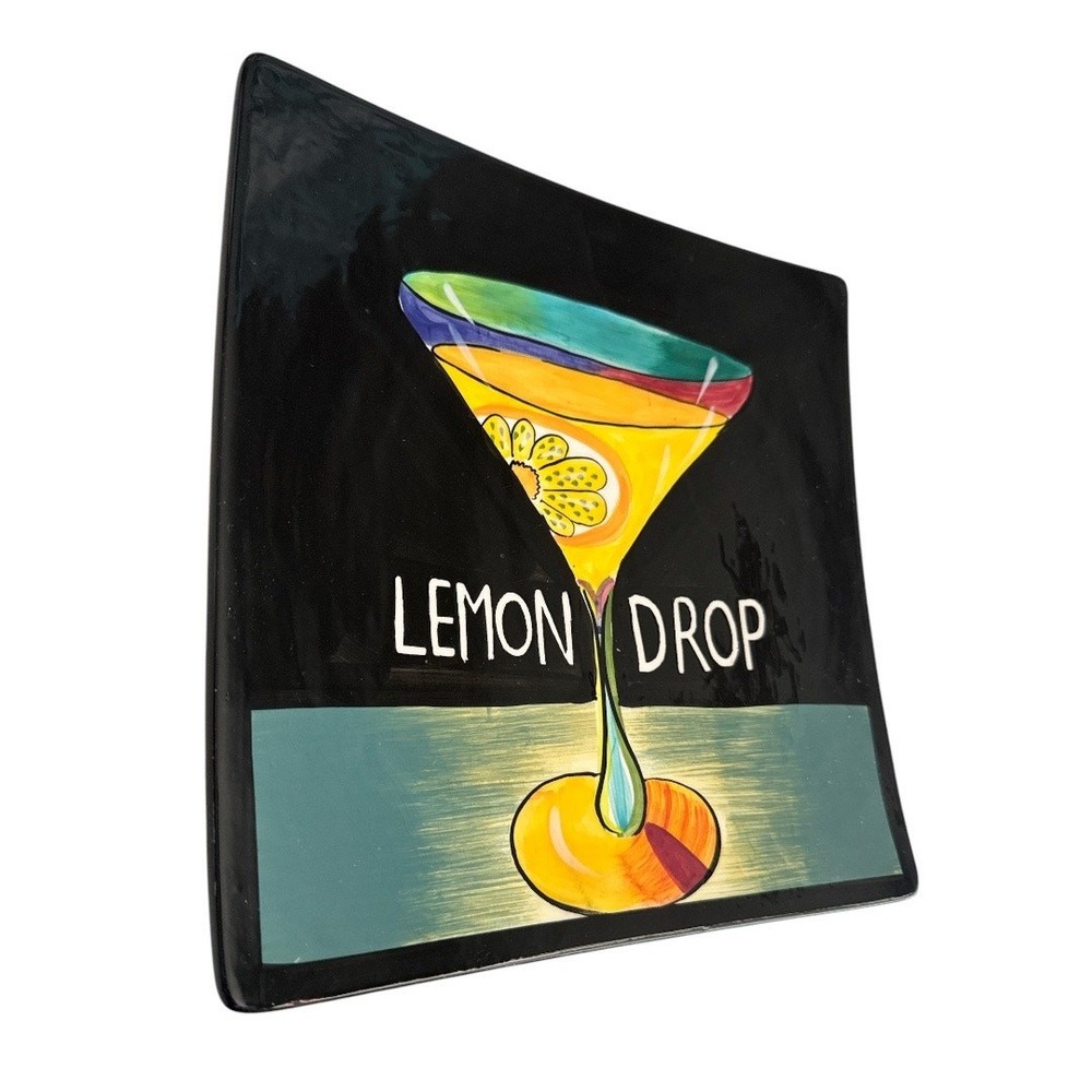 Mary Naylor Designs “Lemon Drop” Hand Painted Square Plate