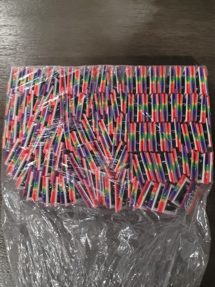 1 Macy's PRIDE & JOY LGBTQ Pride Button Square Pin Rainbow