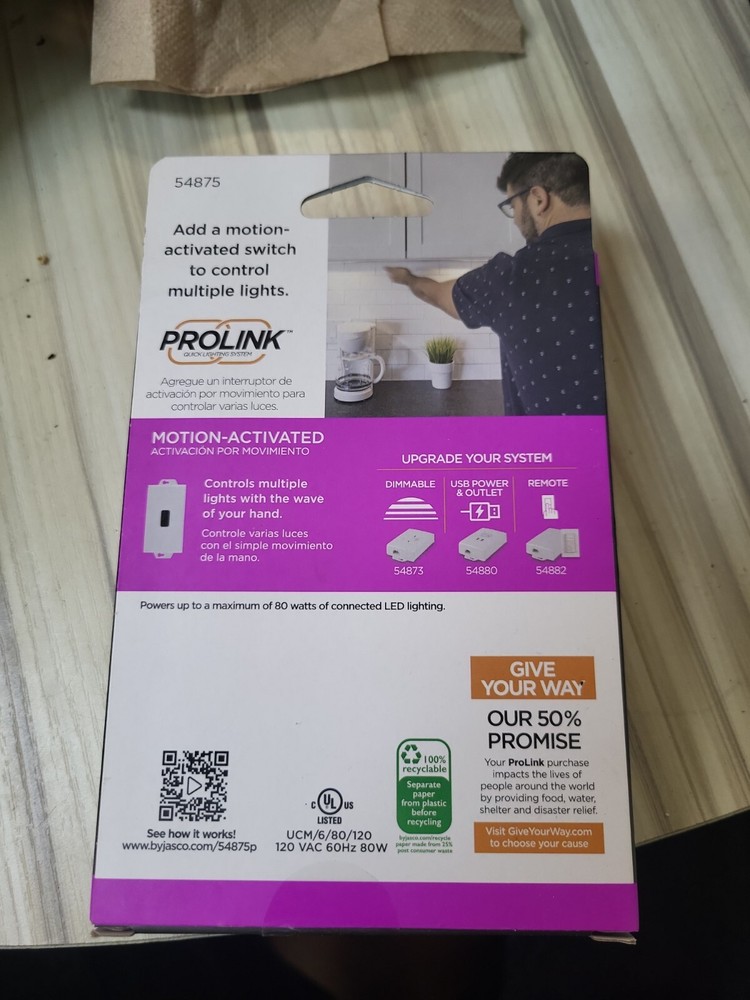 ProLink Add-On Switch Motion-Activated In-Line Switch
