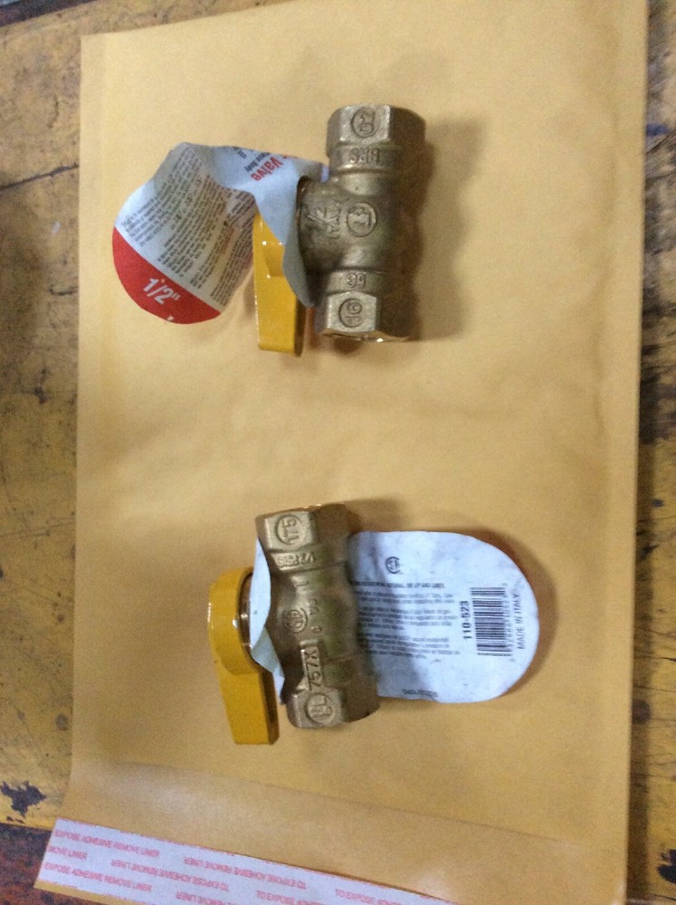2- ProLine 110-523 Gas Ball Valves