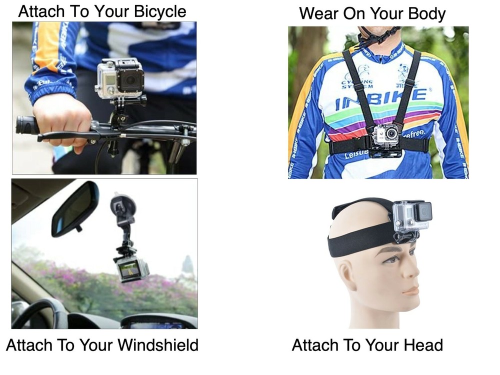 BRAND NEW onn. Action Camera Accessory Kit, 16 Pieces