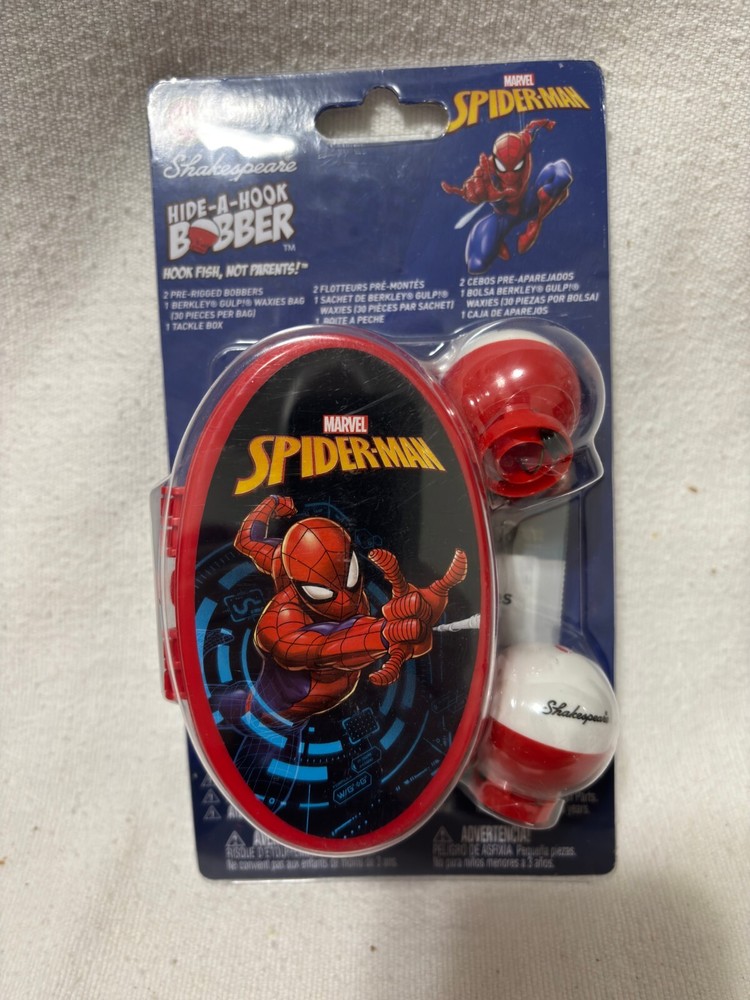 MARVEL SPIDERMAN SHAKESPEARE HID-A-HOOK BOBBER NEW SEALED