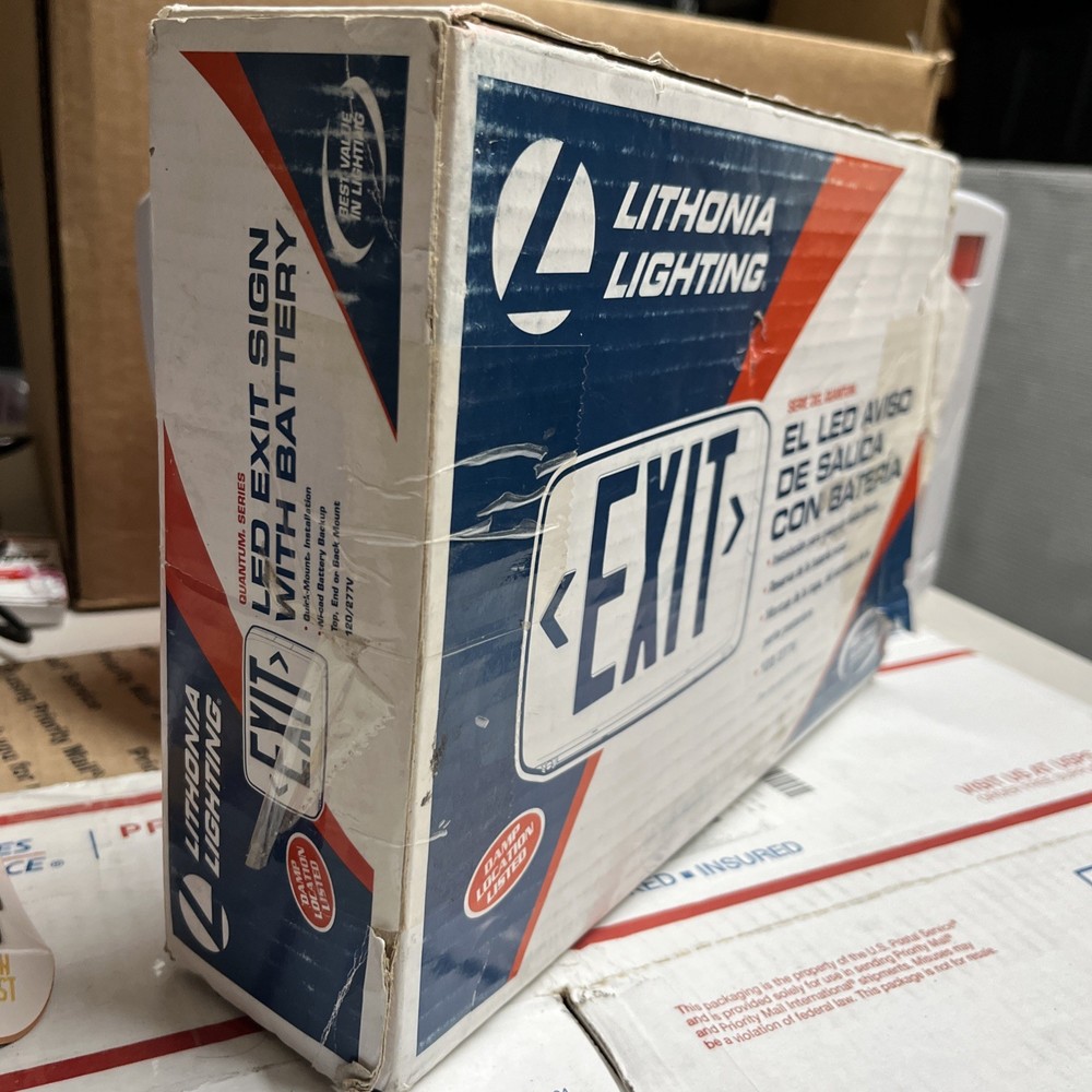 New Lithonia Lighting LED Emergency Exit Light Sign 120/227