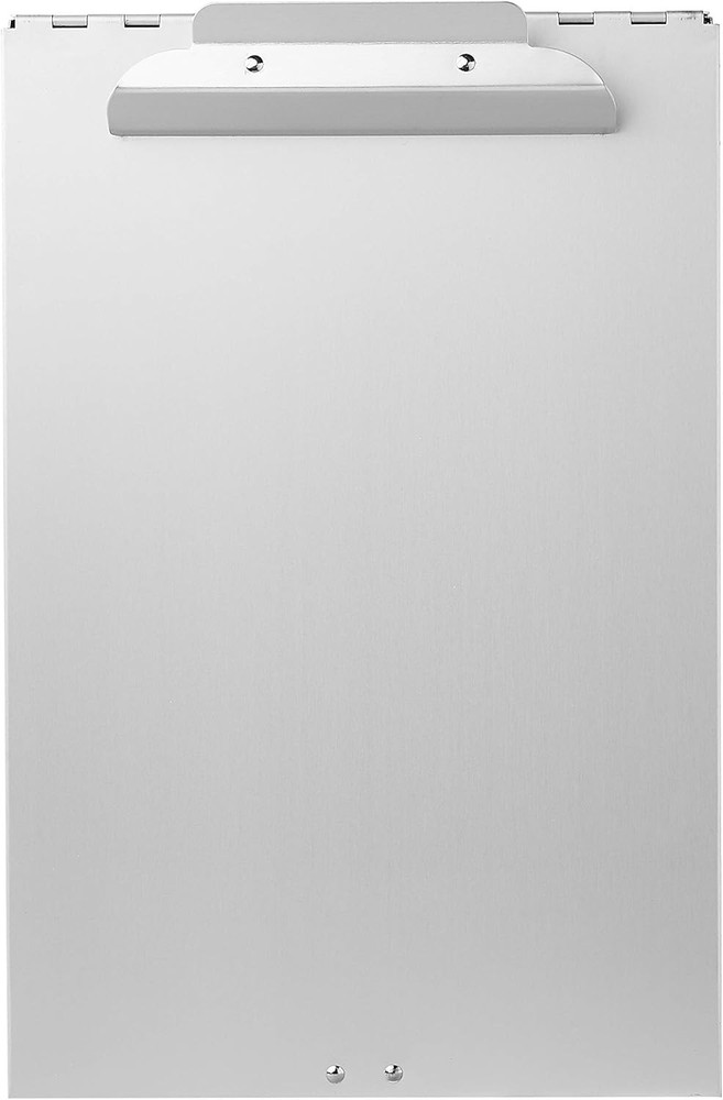 Amazon Basics Metal Clipboard with 2 Compartments and letter size, Silver