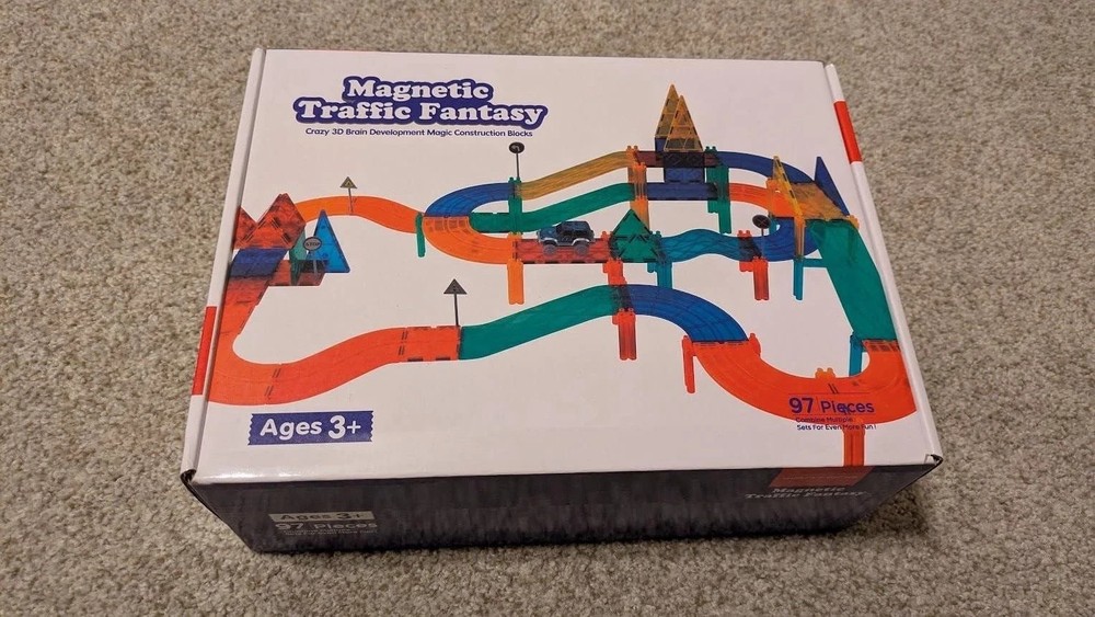 Magnetic Traffic Fantasy, Crazy 3D Brain Development Magic Construction Blocks
