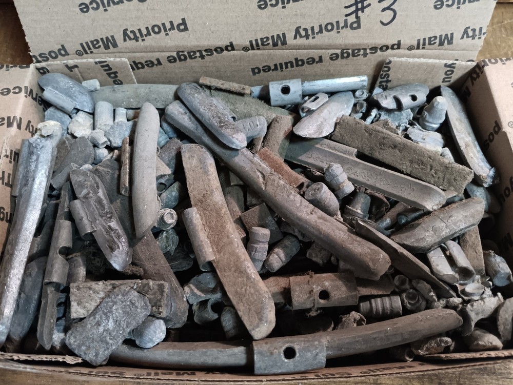Scrap Lead Lot Wheel Weights & Range 50/50 ~ 10+ Lbs ~Sinker Bullet Mold Casting