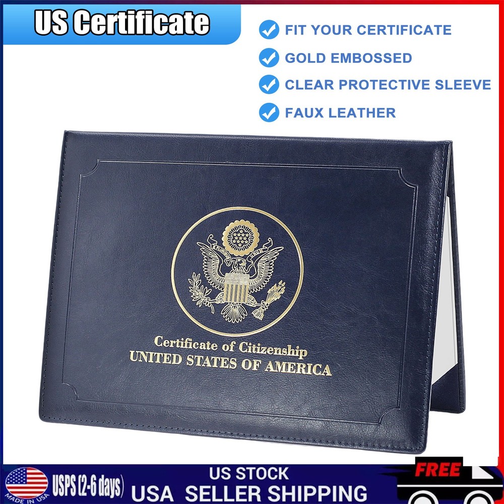 Padded Citizenship Certificate Holder - Secure Storage and Professional Display