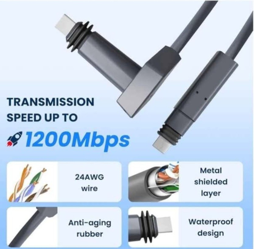 33 FT Starlink Replacement Cable for Starlink Rectangular Satellite V2, Gen 2