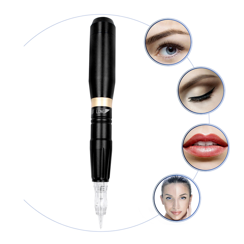 Permanent Makeup Machine Eyebrow Microblading Pen Kit Power Supply Needles Cord