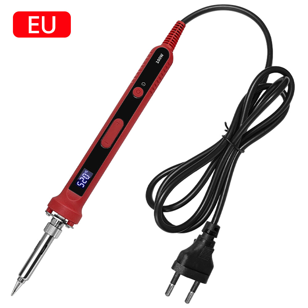 100W Soldering Iron Digital Display Adjustable Temp Inter Heated Welding Irons