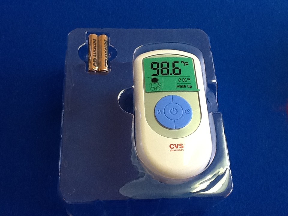 Thermometer, digital memory recall professional accuracy, 3 changeable soft tips