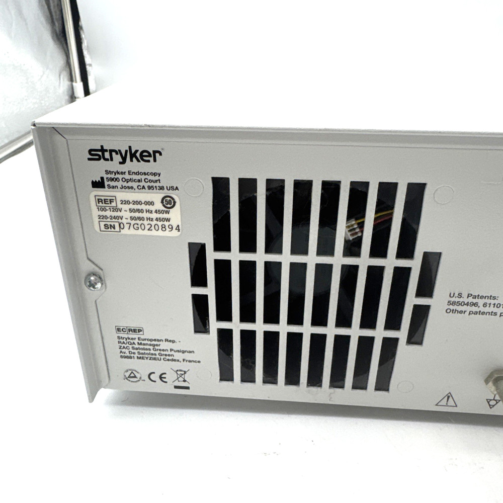 Stryker X8000 Light Source - PARTS ONLY