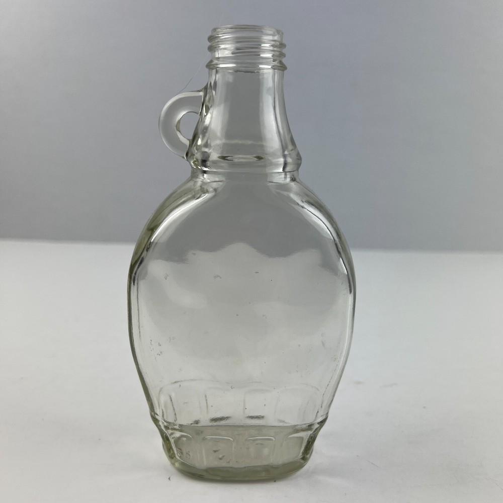 Maple Syrup Bottle Loop Handle 12 Ounce Glass EMPTY