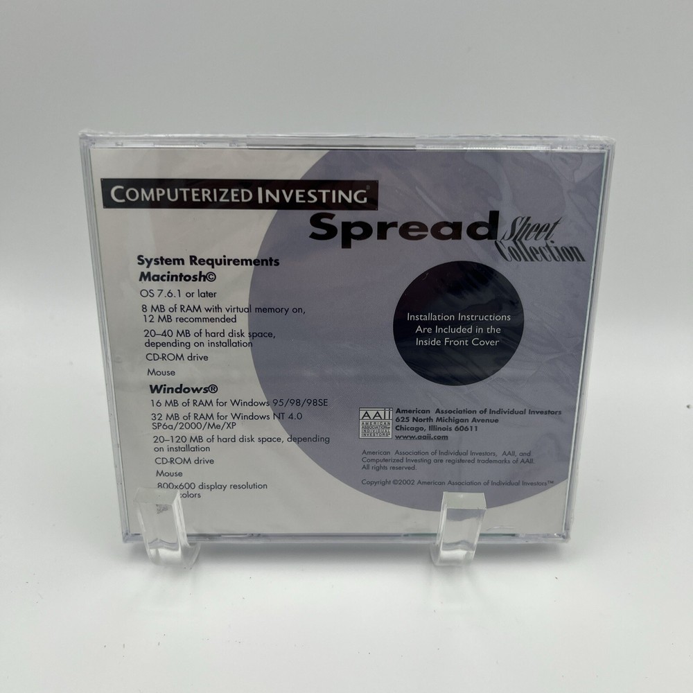 Computerized Investing Spread Sheet Collection 3 PC MAC CD 50+ spreadsheets tool