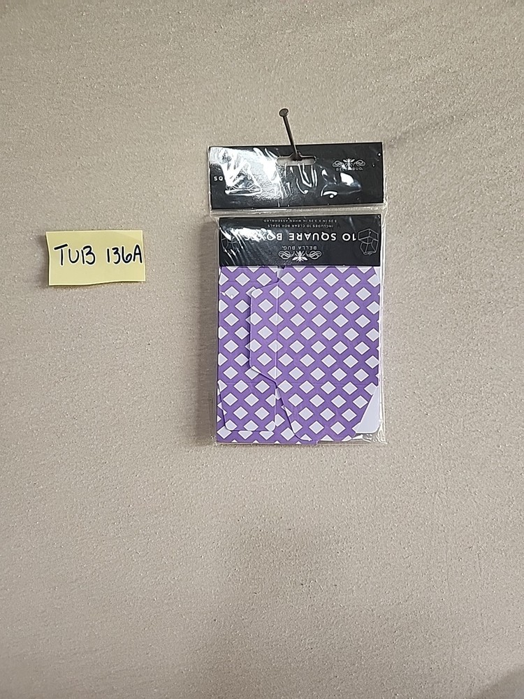 Bella Bug 10 Square Boxes 3.25" X 3.25" Lavender