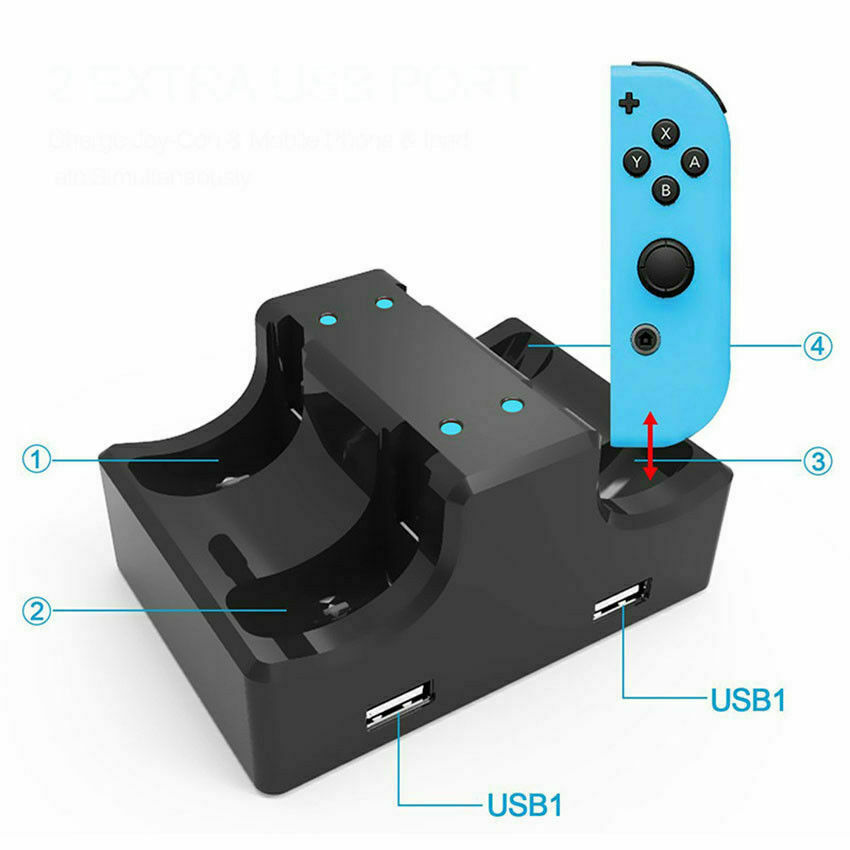Charging Dock Stand Station for Nintendo Switch Joycon Joy-con Controller Gift