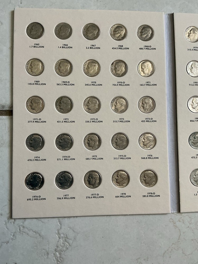 Roosevelt Dimes 1965 - 2003 Complete Set