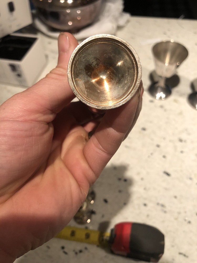 miniature silver plate goblets