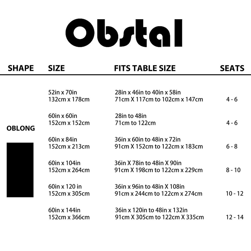 Obstal 210GSM Rectangle Table Cloth, Water Resistance Microfiber Tablecloth, ...
