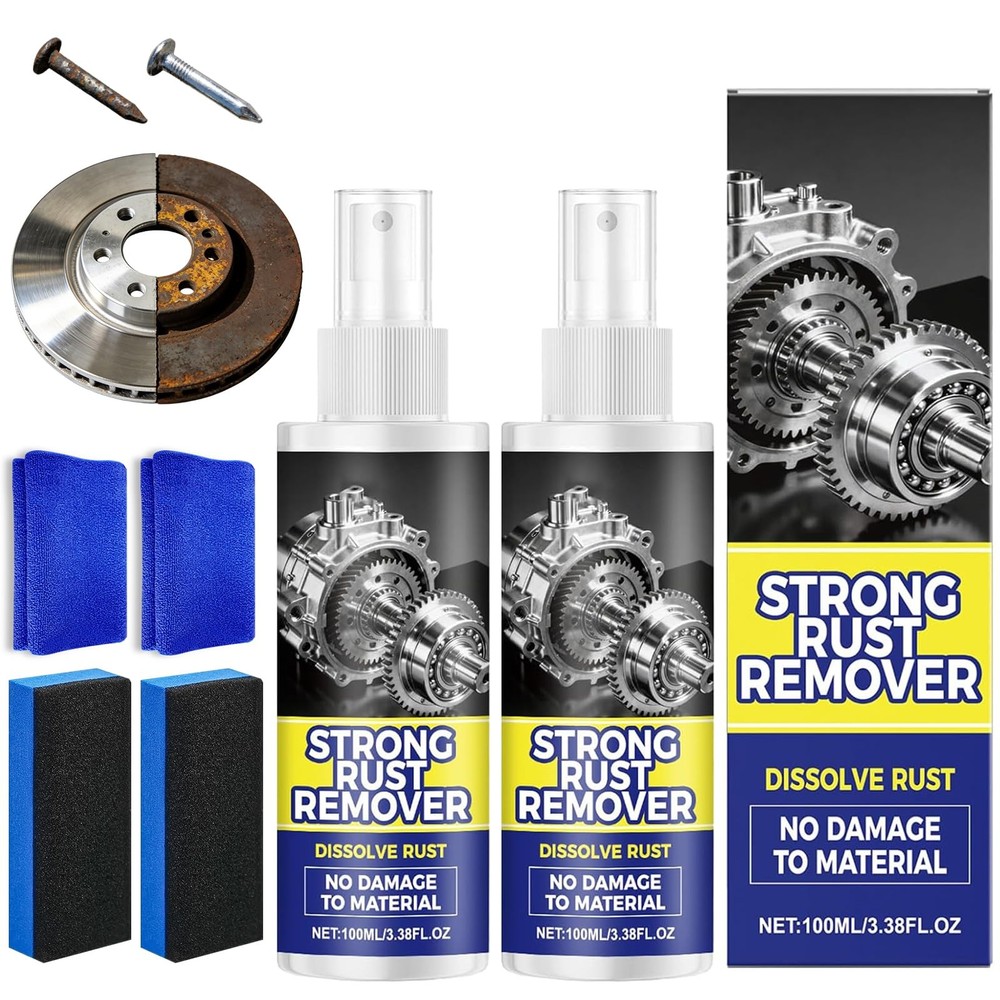 2pcs Rust Remover Spray for Metal, Multipurpose Rust Stain Remover, Heavy Dut...