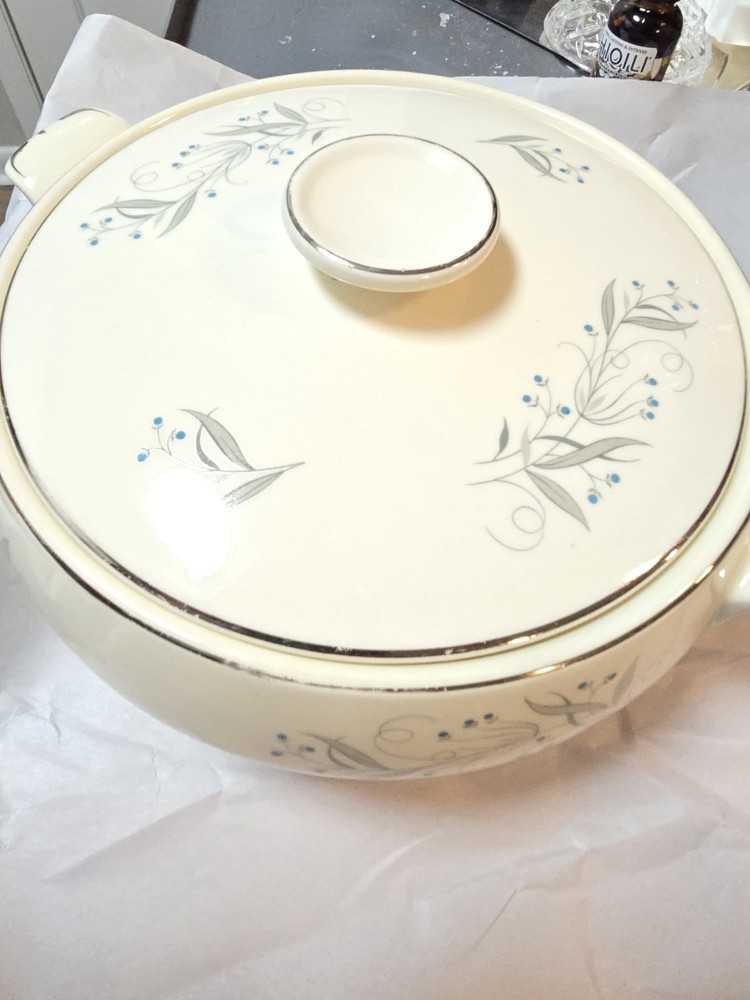 Vintage Ceramic Caserole Dish Celeste Pattern by Homer Laughlin