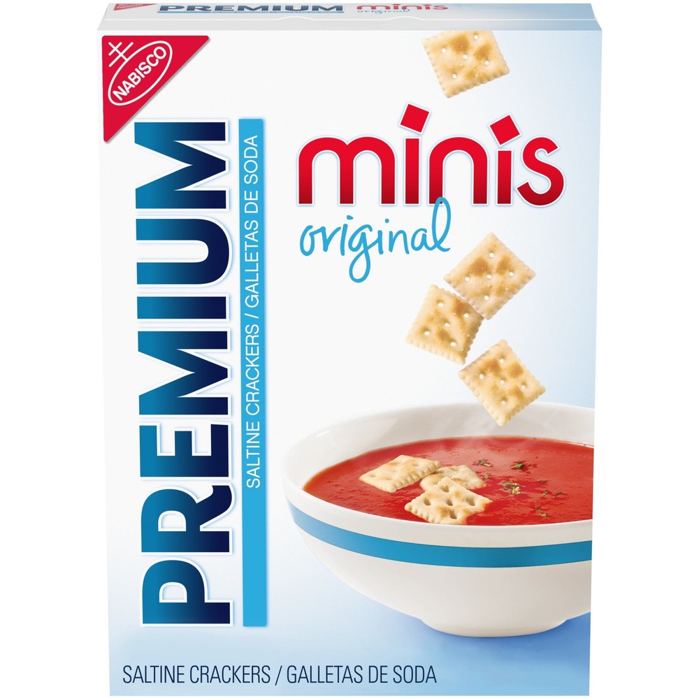 (3 Pack) Premium Original Mini Saltine Crackers, Lunch Snacks, 11 Oz