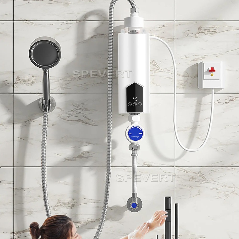 110V /220V Mini Electric Instant Water Heater Tankless Tap Hot Shower Bathroom