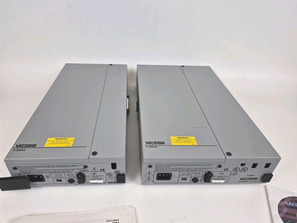 Valcom V-2924A + V-2925A Talkback Intercom System Lot w/ Boxes Powers On