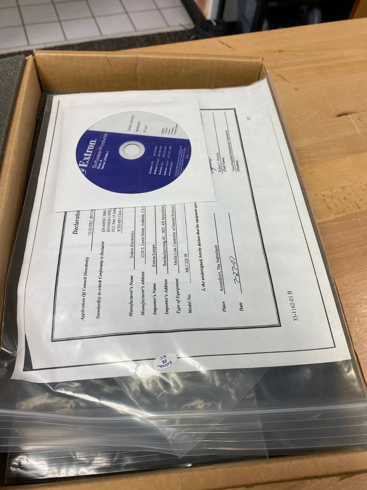 Extron MLC 226 IP AAP Media Link Controller Accessories Manual Button Tags READ!