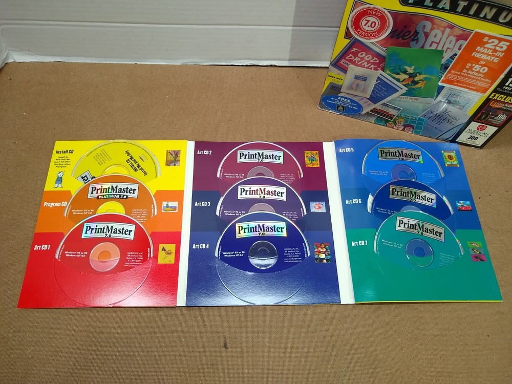 Vintage PrintMaster Platinum Program 7 plus art and graphics