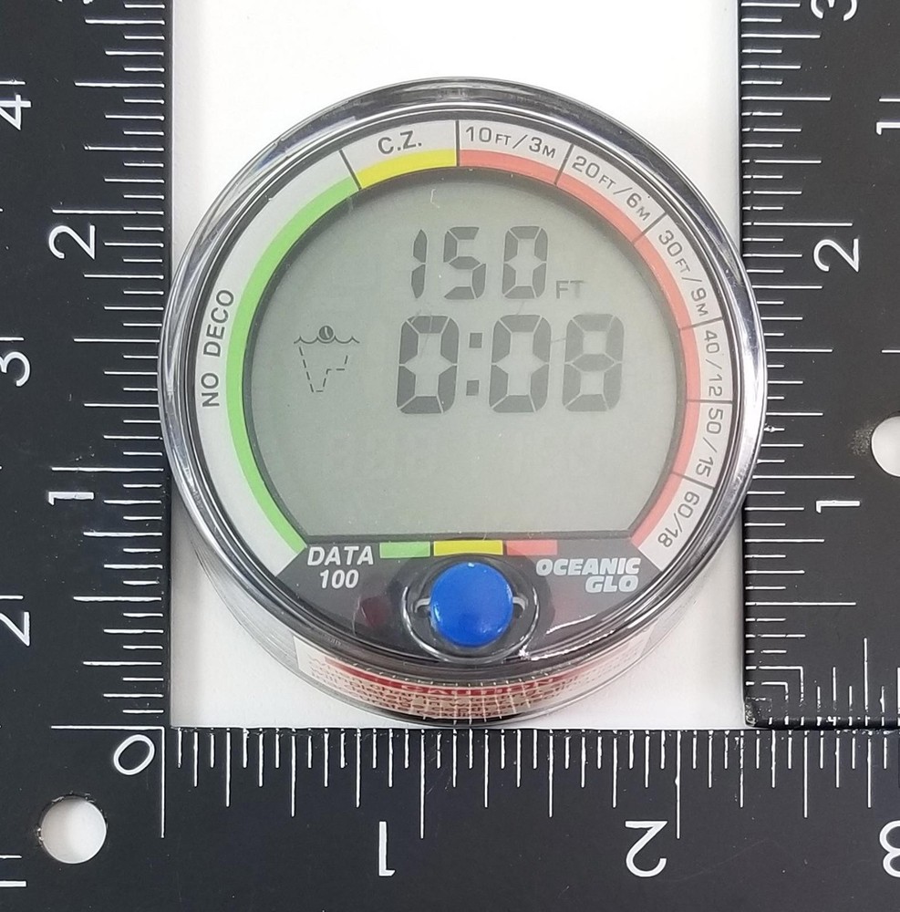Oceanic Data 100 Puck Scuba Dive Computer Module + Manual #5823