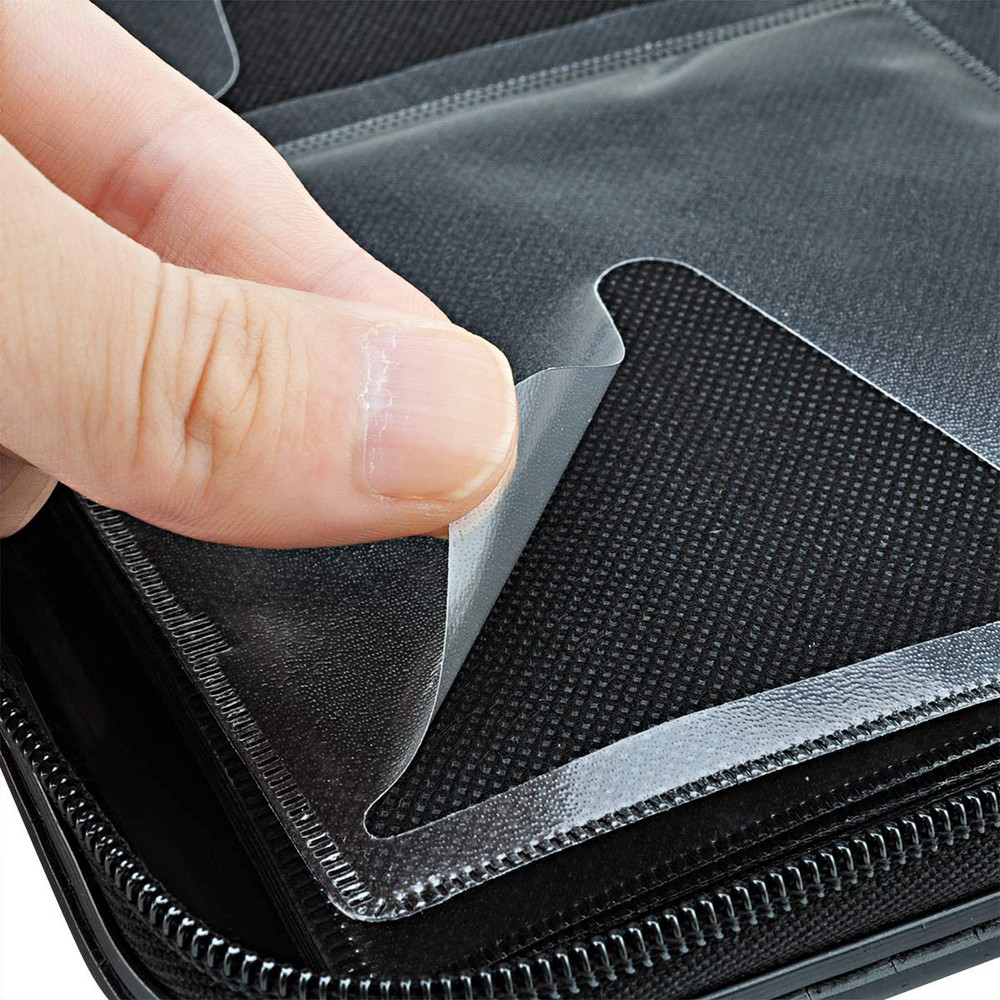 72 Disc CD DVD Case Holder Hard Shell Storage Wallet Black Organizer