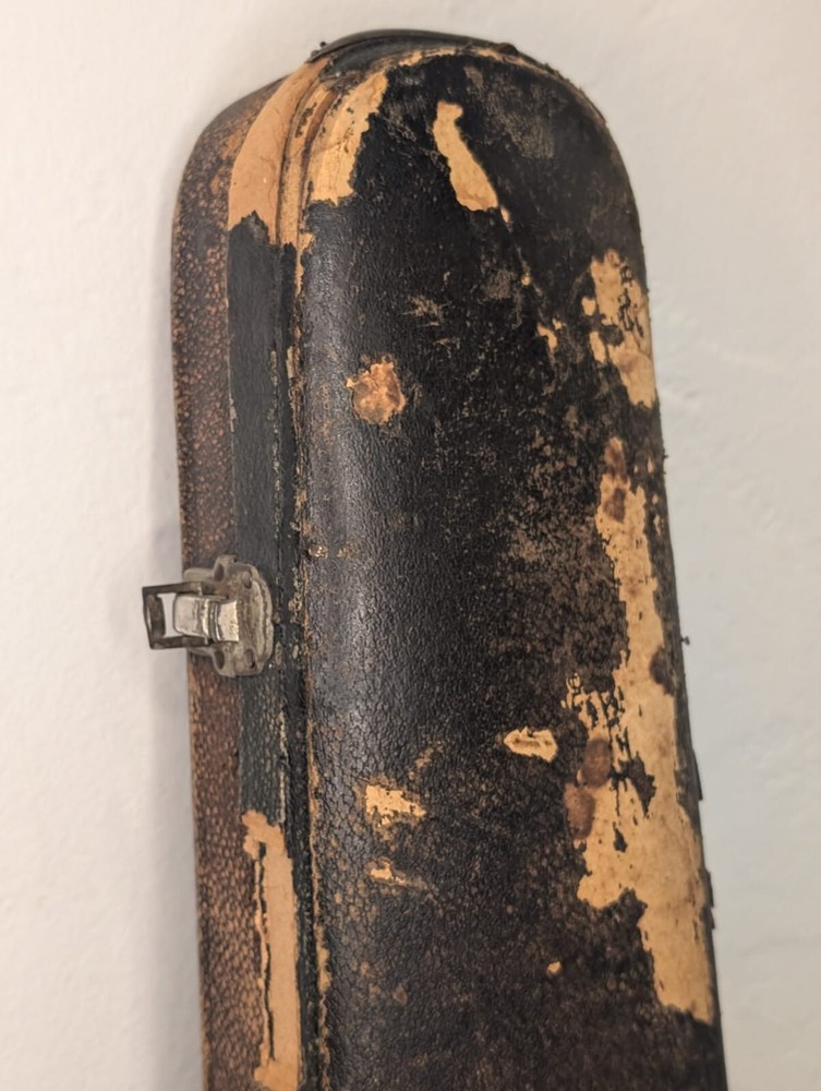 Antique Violin Case – 30.5", Leather Handle, Handcrafted