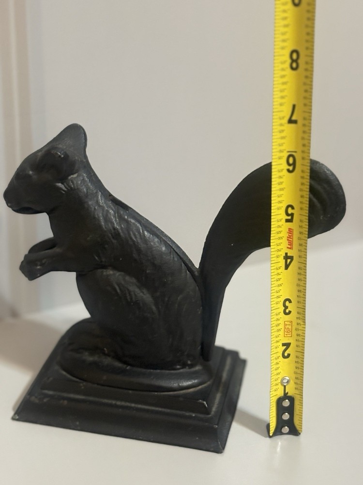 Vintage Heavy Cast Iron Squirrel Shaped Nutcracker Black