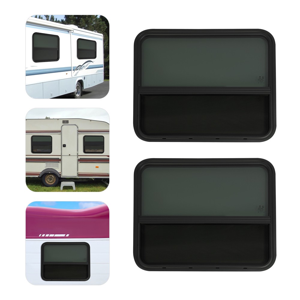 NEW RV Window Vertical Slide Window Rectangular Venting Window Clip-on Mounting