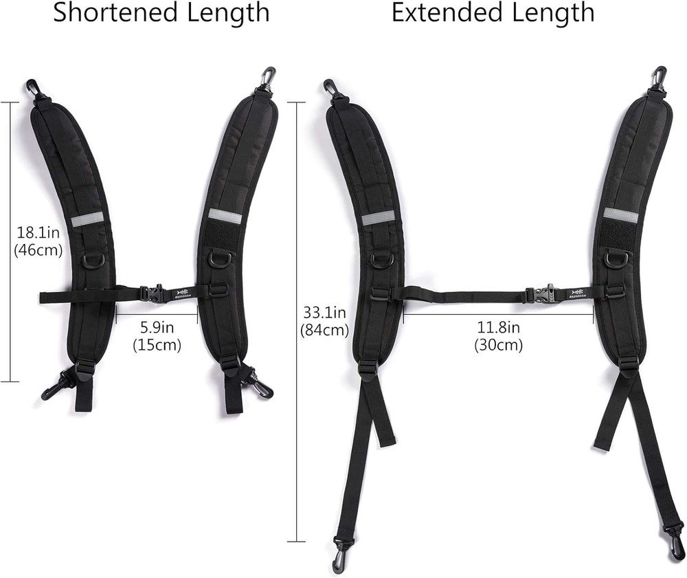 Ergonomic Adjustable Backpack Straps with Sternum Support for Ultimate Comfort