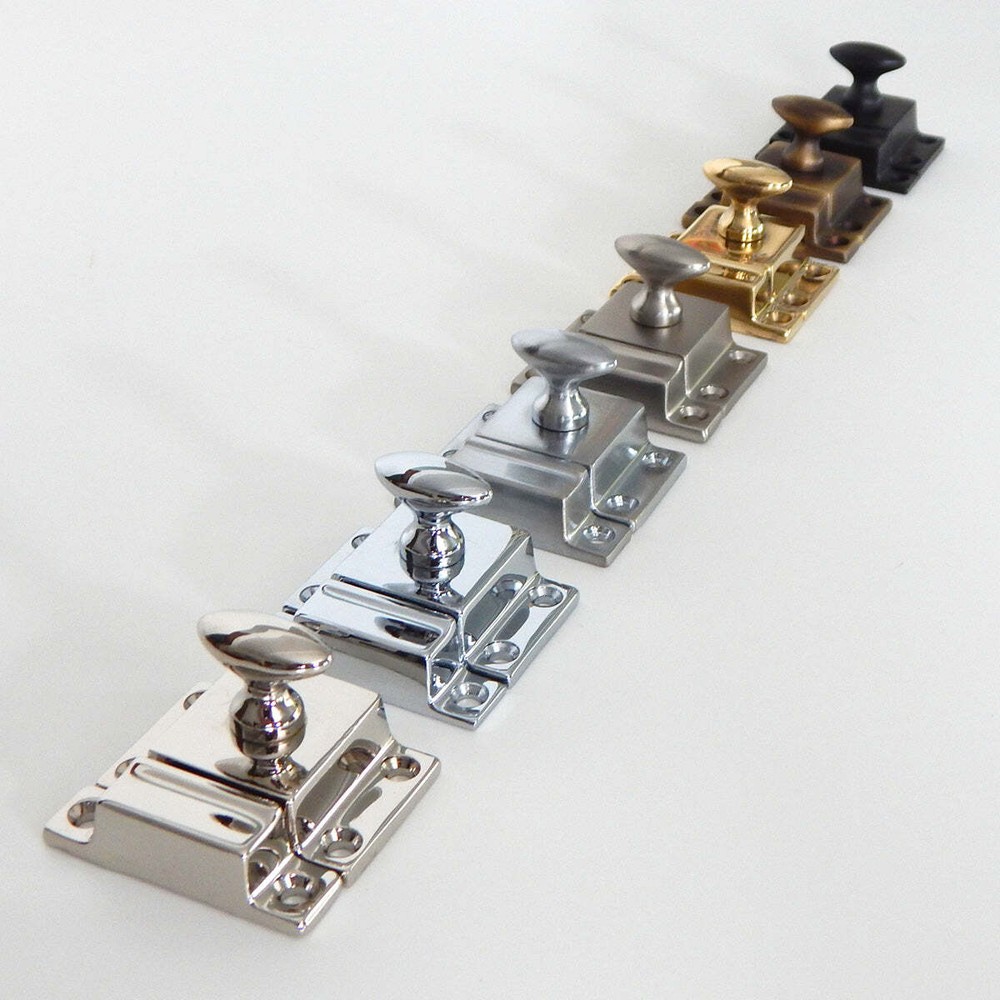 Solid Brass Cupboard Hardware Latch. In Multiple Finishes