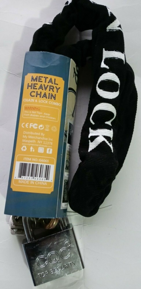 My Merchandise Maximum Security Square Chain & Sleeve 3/8" Diameter Link Black