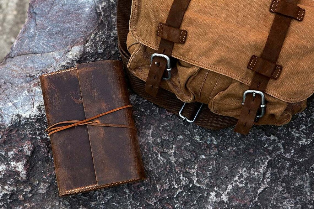 Personalized leather cover case for A5 Bullet Journal Leuchtturm 1917 notebook