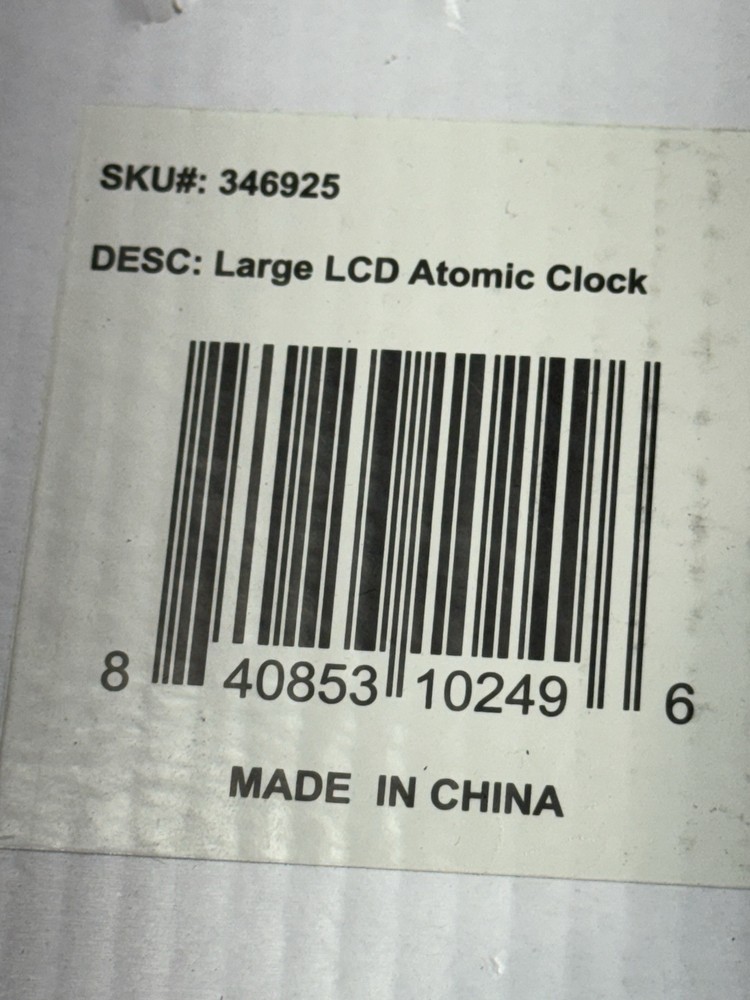 5 in 1 Large LCD Atomic Clock