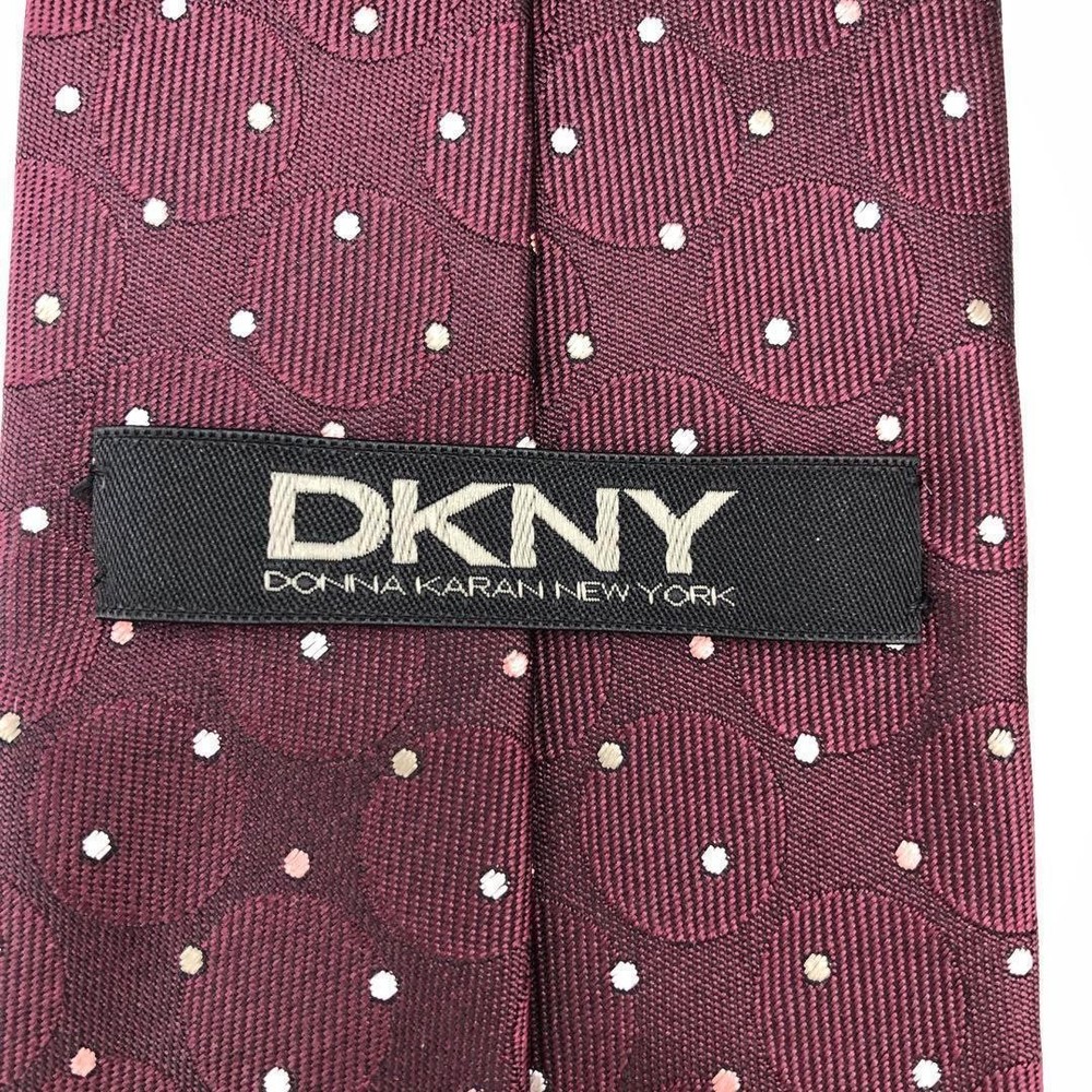 DKNY Tie Dot Round Pattern Fine Purple White
