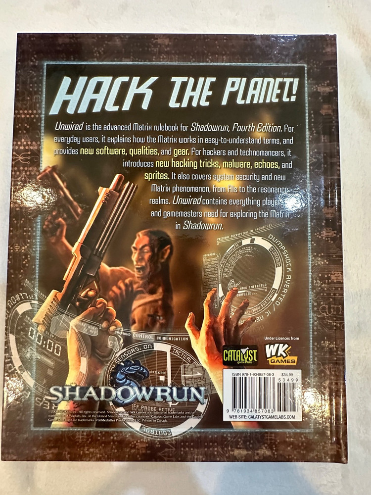 Shadowrun RPG Unwired Core Matrix Rulebook 2008 Catalyst Game Labs