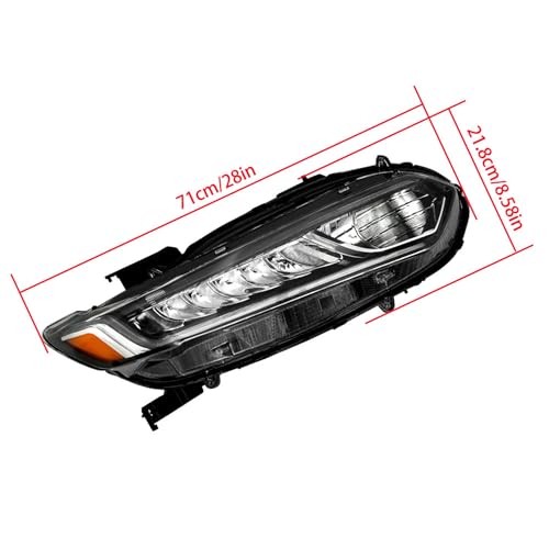 Passenger Right Side Headlight Assembly Replacement for Accord 2018 2019 2020