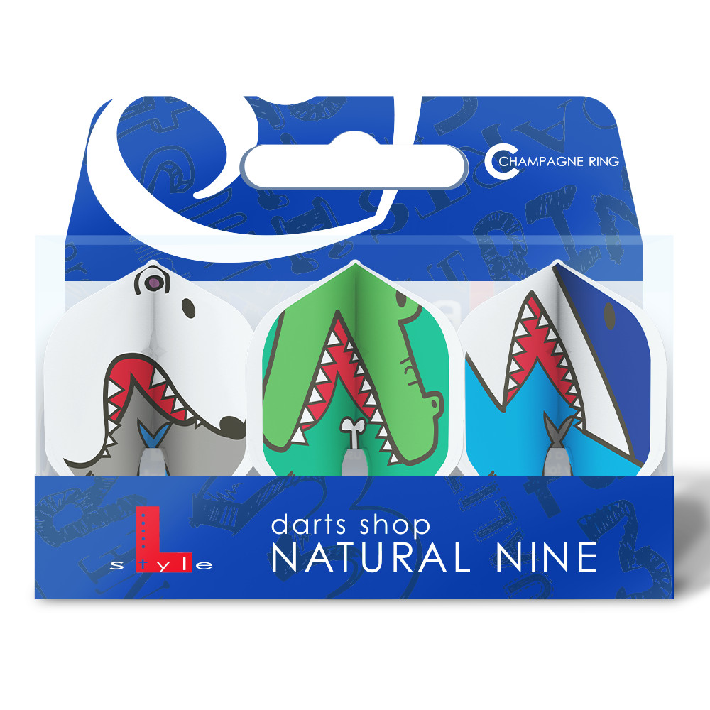 L-Style L1Pro N9 Caution Predators Flights - White