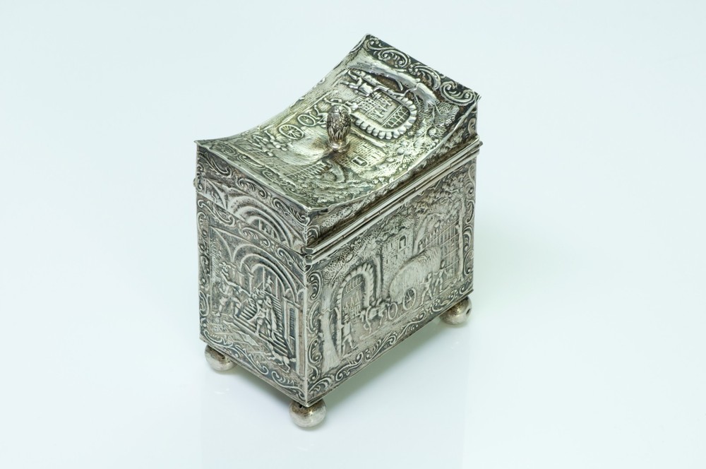Antique Dutch Silver Tea Caddy