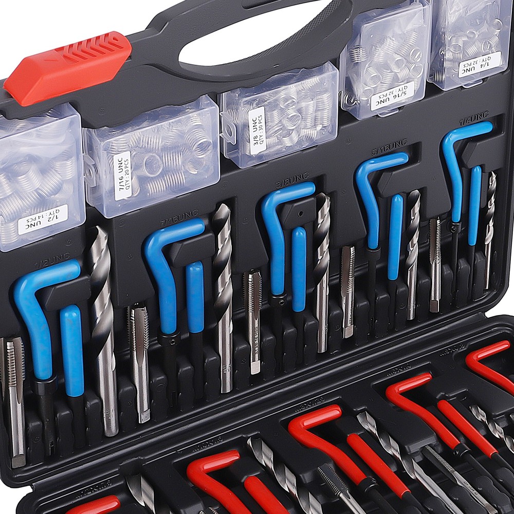 320-piece Helicoil Thread Repair Kit +inserts +breaking Pin Tools Drill Bits