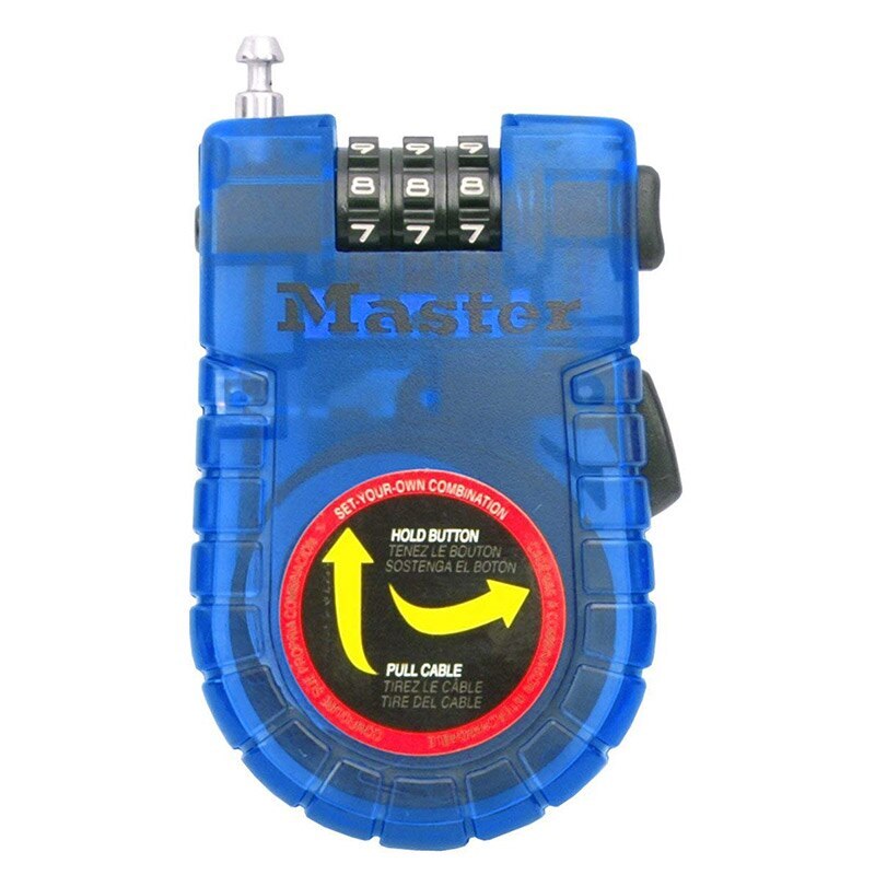 Master Lock Combination Retractable 3 ft Cable Lock 4605D