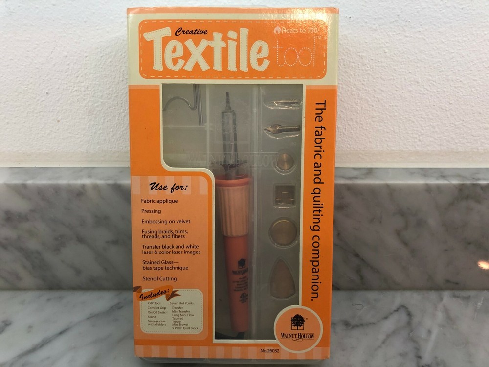 NEW Walnut Hollow Creative Textile Tool with 7 Hot Points & Case