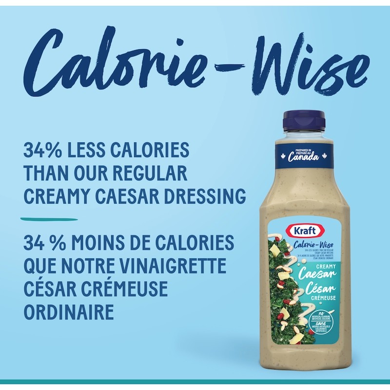 2-Pack Kraft Calorie-Wise Creamy Caesar Salad Dressing